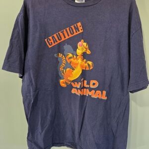 Vintage 90s Disney Tigger Winnie The Pooh T-shirt Size XL Navy